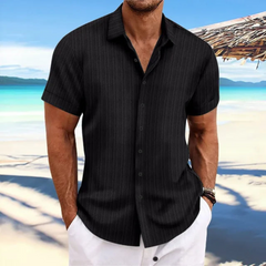 Herren Elegantes Jacquardhemd | Vielseitig und Stilvoll in Schwarz