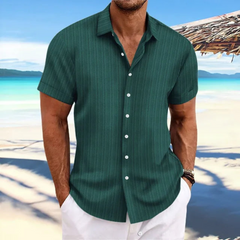 Herren Elegantes Jacquardhemd | Vielseitig und Stilvoll in Grün