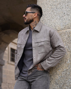 Metro | Moderne Jacke in Rauchgrau