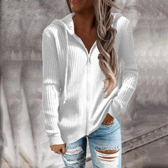 Isabel | Stylischer Zip Hoodie für lässige Outfits in Weiß