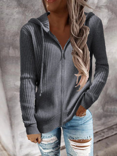 Isabel | Stylischer Zip Hoodie für lässige Outfits in Grau