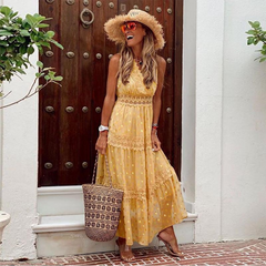 Soleil - Maxikleid für Frauen in Gelb