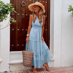 Soleil - Maxikleid für Frauen in Hellblau