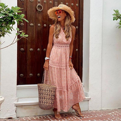 Soleil - Maxikleid für Frauen in Rosa