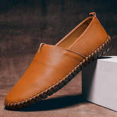 Charles - Elegante Leder-Slipper für Herren in Braun