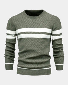 Herbert | Herren Bequemer Pullover – Komfort Pullover Herren Alltag in Militärgrün