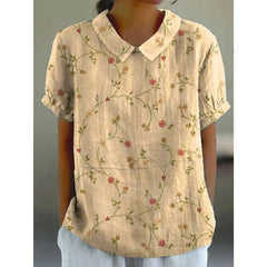 Karin | Lässige Bluse mit Blütenprint in Orange