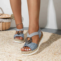 Nina® | Keilsandalen für Damen in Grau