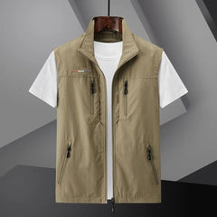 Karlo | Herren Ärmellose Outdoor Steppweste in Khaki