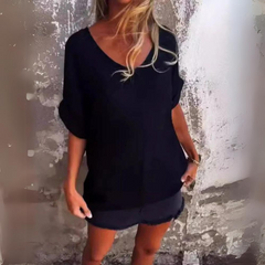 Klaudia | Elegantes zeitloses Top in Schwarz