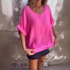 Klaudia | Elegantes zeitloses Top in Rosa