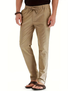 Konstantin - Hose mit Kordelzug für Herren in Khaki