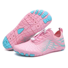 Nieves® | Orthopädische Leichtgewicht-Barfuß-Laufschuhe in Rosa-Türkis