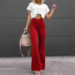 Kornelia - Hosen mit weitem Bein für Damen in Rot