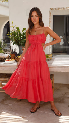 Clara | Midi-Kleid in Rot