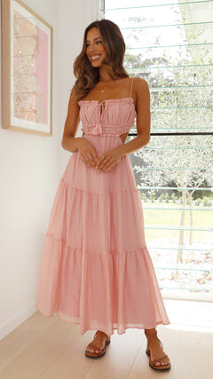 Hannah  | Leichtes Elegantes Kleid in Rosa
