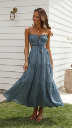 Clara | Midi-Kleid in Blau