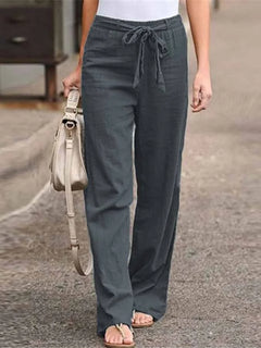 Cecilia - Damen Leinenhose in Grau