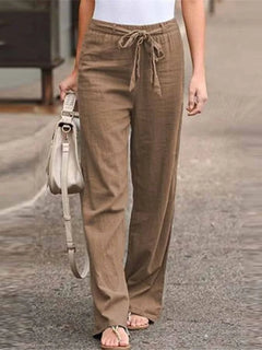 Cecilia - Damen Leinenhose in Braun