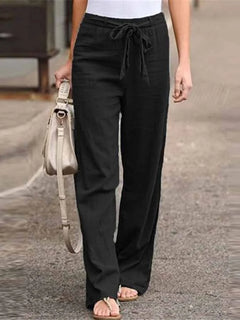 Cecilia - Damen Leinenhose in Schwarz