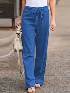 Cecilia - Damen Leinenhose in Blau
