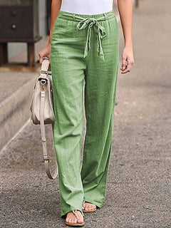 Cecilia - Damen Leinenhose in Grün
