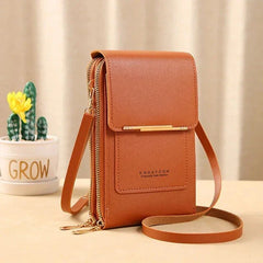 Damen Handy Sling Tasche | Klein in Mahagoni