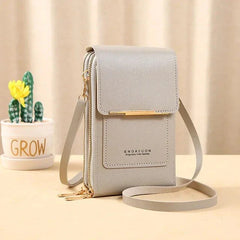 Damen Handy Sling Tasche | Klein in Perlgrau