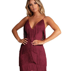 Layla | Stylisches Minikleid für Clubpartys in Burgund