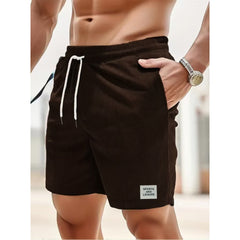 Leandro - Herren Gestreifte Shorts in Braun