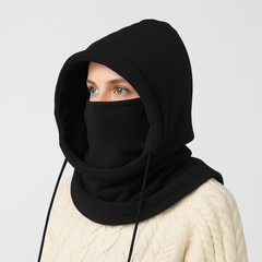 Leni | Frostschutz Kapuzenmaske in Schwarz