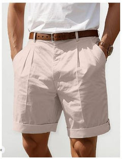 Lennox - Herren Sommer Leinen Shorts in Beige