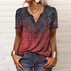 Leonie | Elegante Sommermode Bluse aus Baumwolle in Dunkelrot