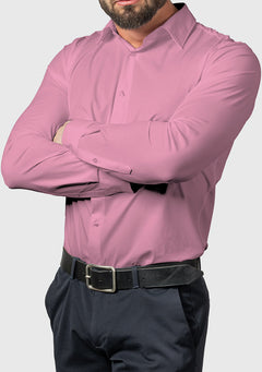 Levi - Faltenfreies Stretch-Komforthemd in Rosa