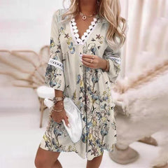 Miriam - Kleid - Bedruckt in Grau