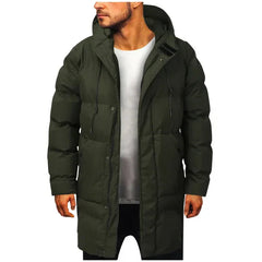 Klassischer wattierter Daunenparka für den Winter - York in Armeegrün