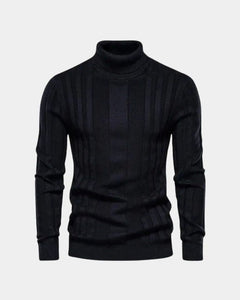 Lucas | Herren Pullover Hoher Kragen – Rollkragen Pullover Herren in Schwarz