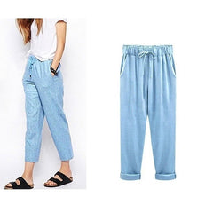 Luisa - Lässige lockere Hose für Damen in Blau