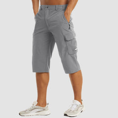 Hudson - Schnelltrocknende Herren Cargo Shorts in Hellgrau