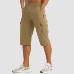 Hudson - Schnelltrocknende Herren Cargo Shorts in Khaki