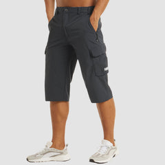 Hudson - Schnelltrocknende Herren Cargo Shorts in Dunkelgrau