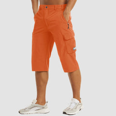 Hudson - Schnelltrocknende Herren Cargo Shorts in Orange