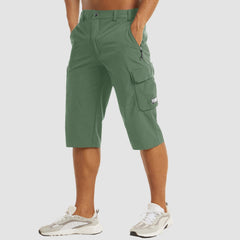 Hudson - Schnelltrocknende Herren Cargo Shorts in Grün