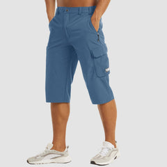 Hudson - Schnelltrocknende Herren Cargo Shorts in Hellblau