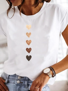Marina | Lässiges locker sitzendes Sommer T Shirt in Herzen