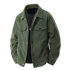 Max | Cord Lässig & Bequem Jacket in Armeegrün