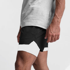 Mauro | Bequeme Trainingsshorts in Schwarz-Weiß