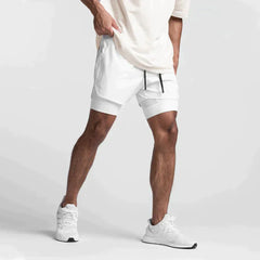 Mauro | Bequeme Trainingsshorts in Weiß