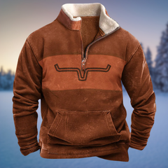 Merino Pullover Herren Mit Halb-Reißverschluss, Lässiger Winterpullover Für Komfort Und Stil in Stil 2
