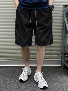Michel - Cargoshorts aus Cord für Herren in Schwarz